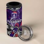Personalized Fremantle Dockers 4 in 1 Can Cooler Tumbler Aboriginal Dot Painting Graffiti Style