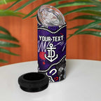 Personalized Fremantle Dockers 4 in 1 Can Cooler Tumbler Aboriginal Dot Painting Graffiti Style