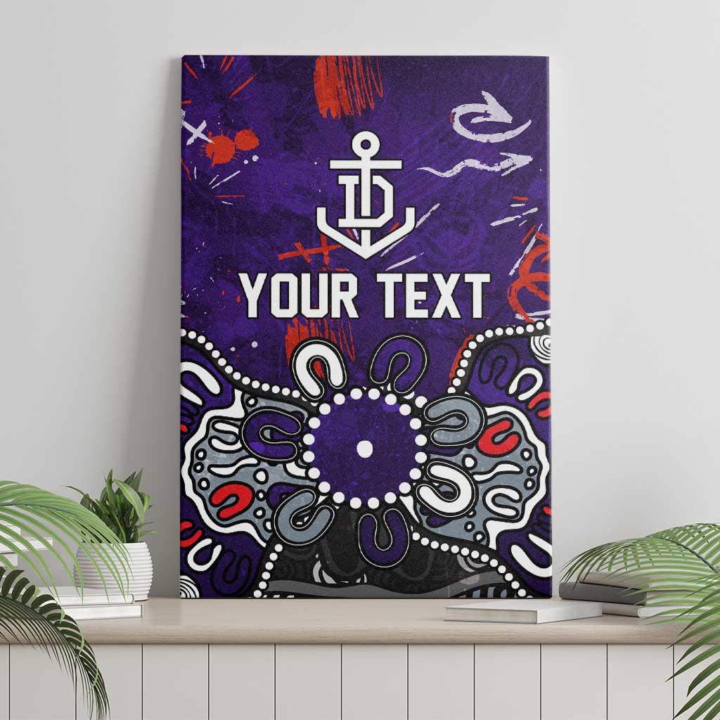 Personalized Fremantle Dockers Canvas Wall Art Aboriginal Dot Painting Graffiti Style