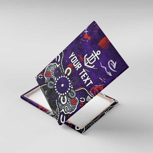 Personalized Fremantle Dockers Canvas Wall Art Aboriginal Dot Painting Graffiti Style