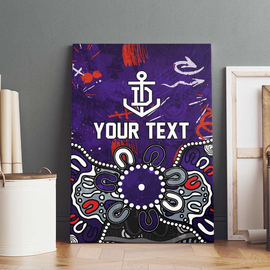 Personalized Fremantle Dockers Canvas Wall Art Aboriginal Dot Painting Graffiti Style