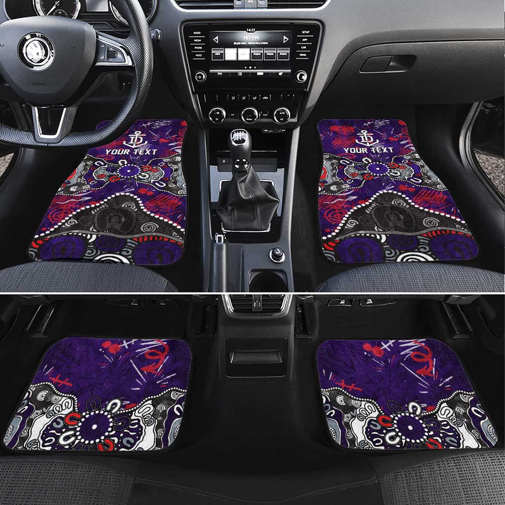 Personalized Fremantle Dockers Car Mats Aboriginal Dot Painting Graffiti Style