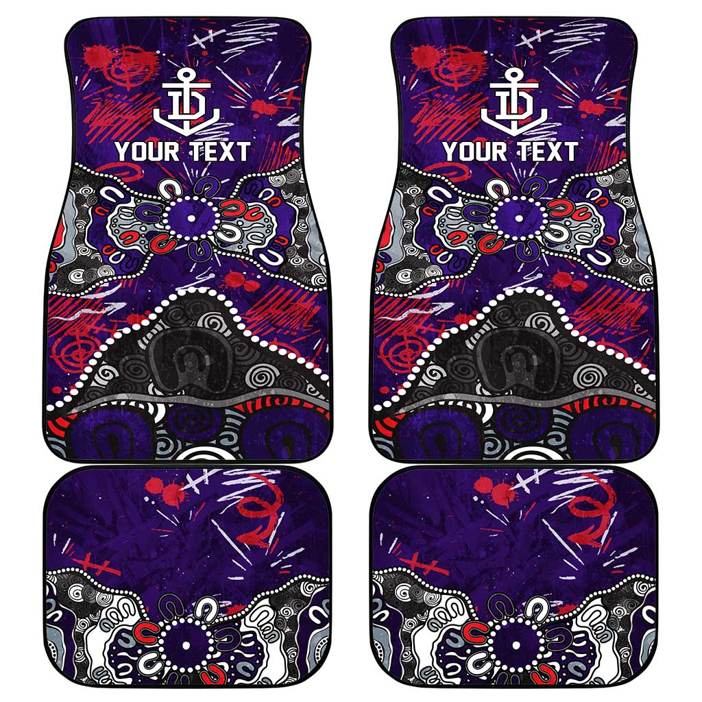 Personalized Fremantle Dockers Car Mats Aboriginal Dot Painting Graffiti Style