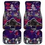 Personalized Fremantle Dockers Car Mats Aboriginal Dot Painting Graffiti Style