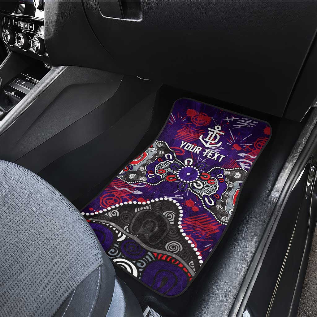 Personalized Fremantle Dockers Car Mats Aboriginal Dot Painting Graffiti Style