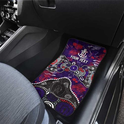 Personalized Fremantle Dockers Car Mats Aboriginal Dot Painting Graffiti Style