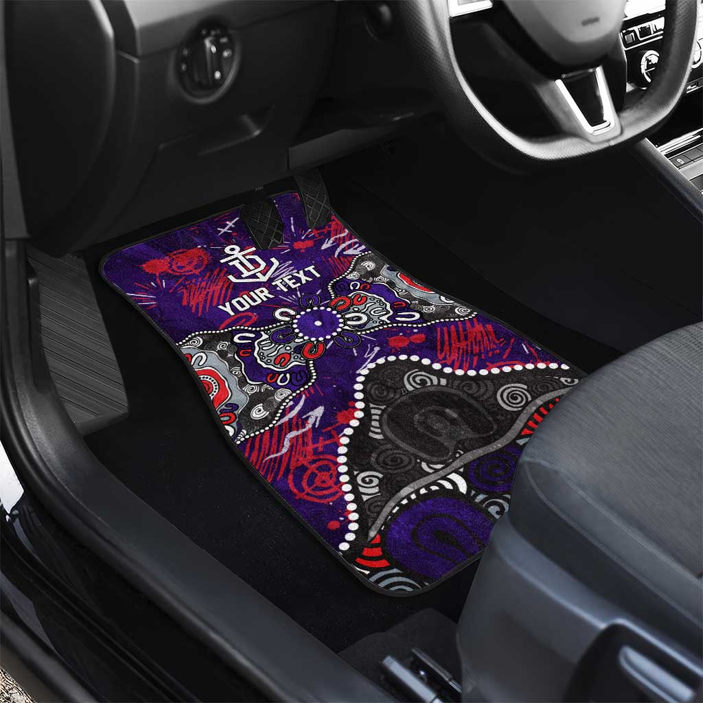 Personalized Fremantle Dockers Car Mats Aboriginal Dot Painting Graffiti Style