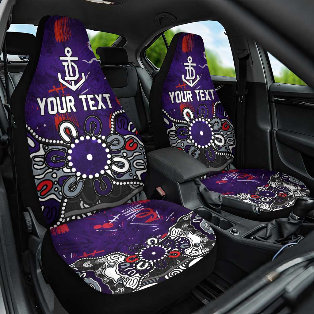 Personalized Fremantle Dockers Car Seat Cover Aboriginal Dot Painting Graffiti Style