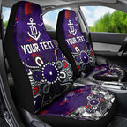 Personalized Fremantle Dockers Car Seat Cover Aboriginal Dot Painting Graffiti Style