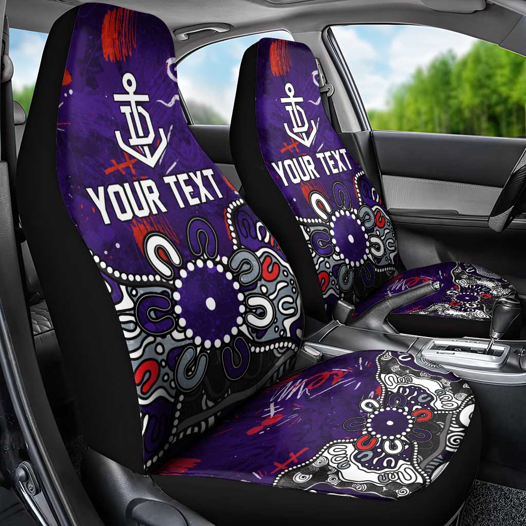 Personalized Fremantle Dockers Car Seat Cover Aboriginal Dot Painting Graffiti Style