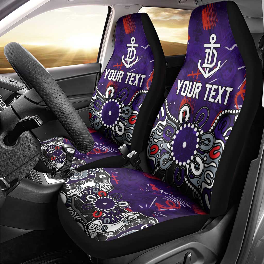 Personalized Fremantle Dockers Car Seat Cover Aboriginal Dot Painting Graffiti Style