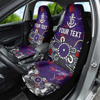 Personalized Fremantle Dockers Car Seat Cover Aboriginal Dot Painting Graffiti Style