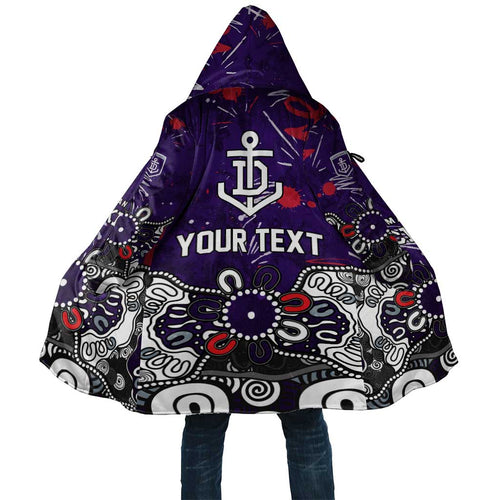 Personalized Fremantle Dockers Cloak Aboriginal Dot Painting Graffiti Style