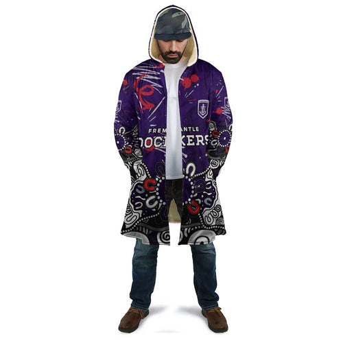 Personalized Fremantle Dockers Cloak Aboriginal Dot Painting Graffiti Style