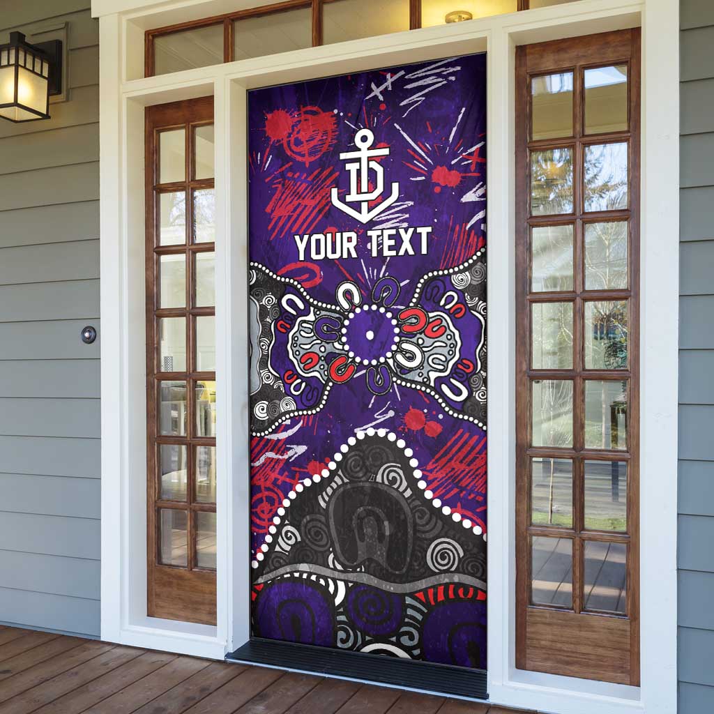 Personalized Fremantle Dockers Door Cover Aboriginal Dot Painting Graffiti Style