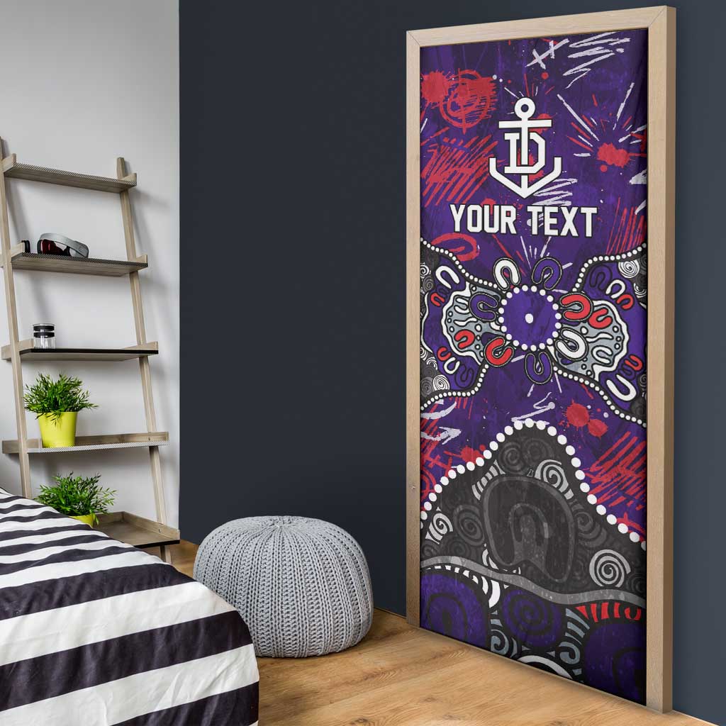 Personalized Fremantle Dockers Door Cover Aboriginal Dot Painting Graffiti Style