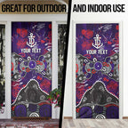 Personalized Fremantle Dockers Door Cover Aboriginal Dot Painting Graffiti Style