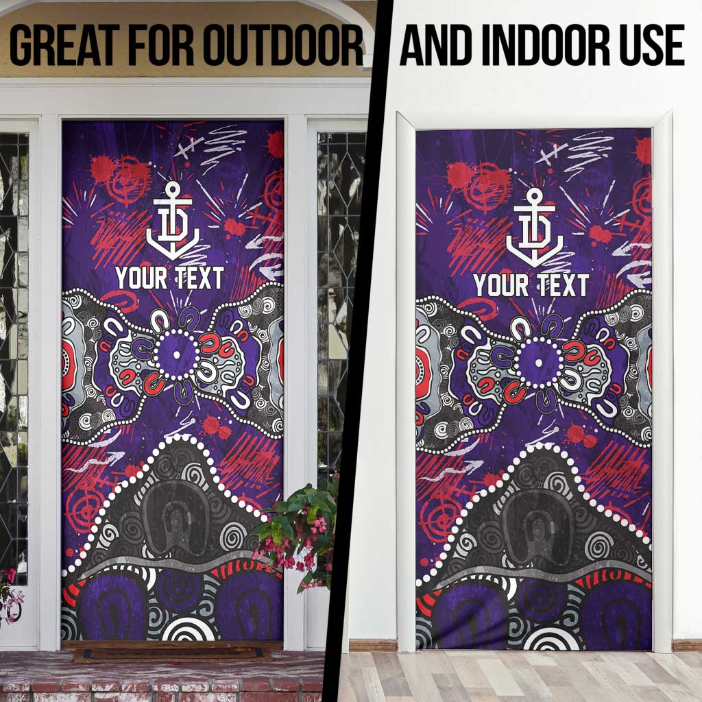 Personalized Fremantle Dockers Door Cover Aboriginal Dot Painting Graffiti Style