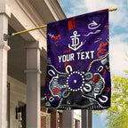 Personalized Fremantle Dockers Garden Flag Aboriginal Dot Painting Graffiti Style