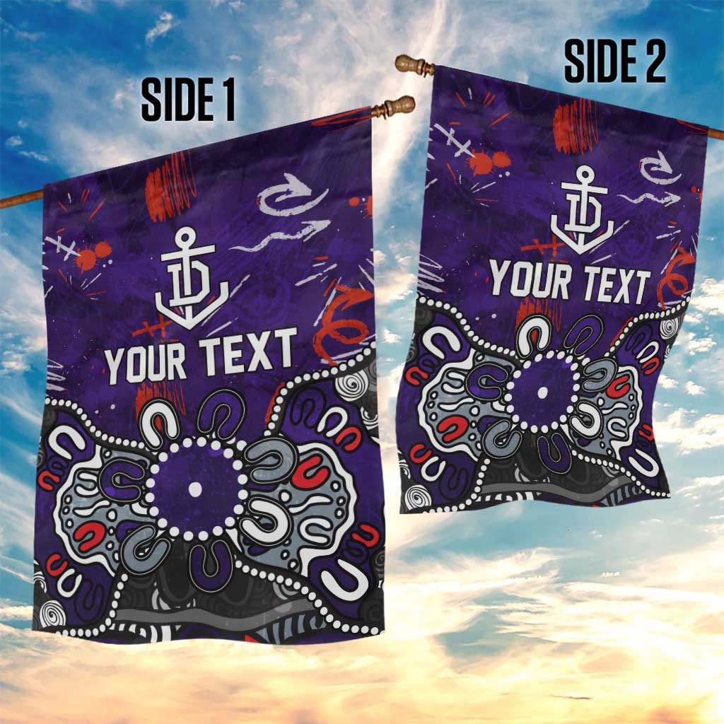 Personalized Fremantle Dockers Garden Flag Aboriginal Dot Painting Graffiti Style