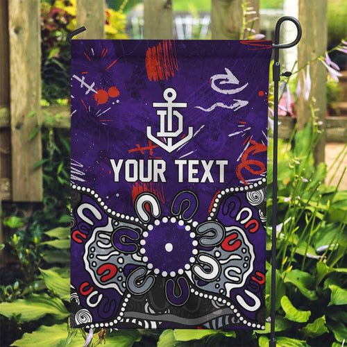Personalized Fremantle Dockers Garden Flag Aboriginal Dot Painting Graffiti Style