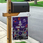 Personalized Fremantle Dockers Garden Flag Aboriginal Dot Painting Graffiti Style