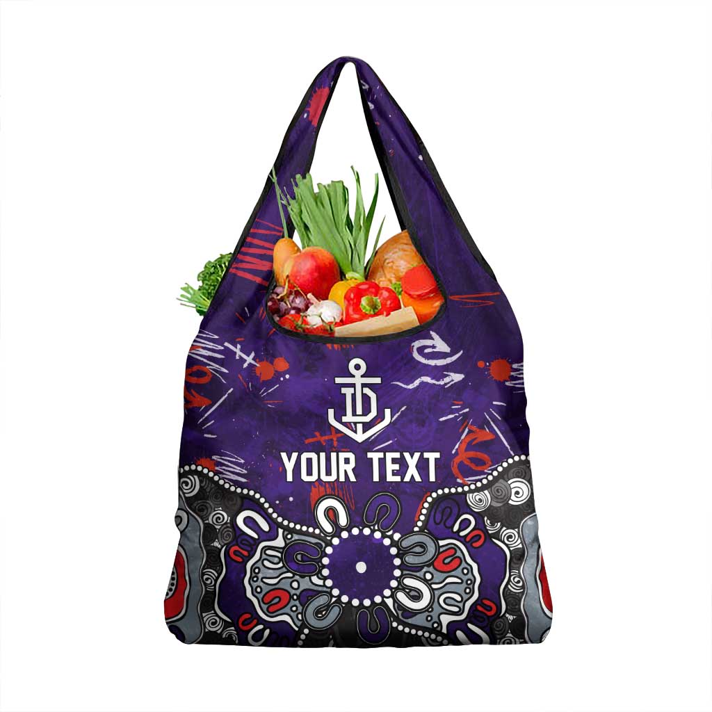 Personalized Fremantle Dockers Grocery Bag Aboriginal Dot Painting Graffiti Style