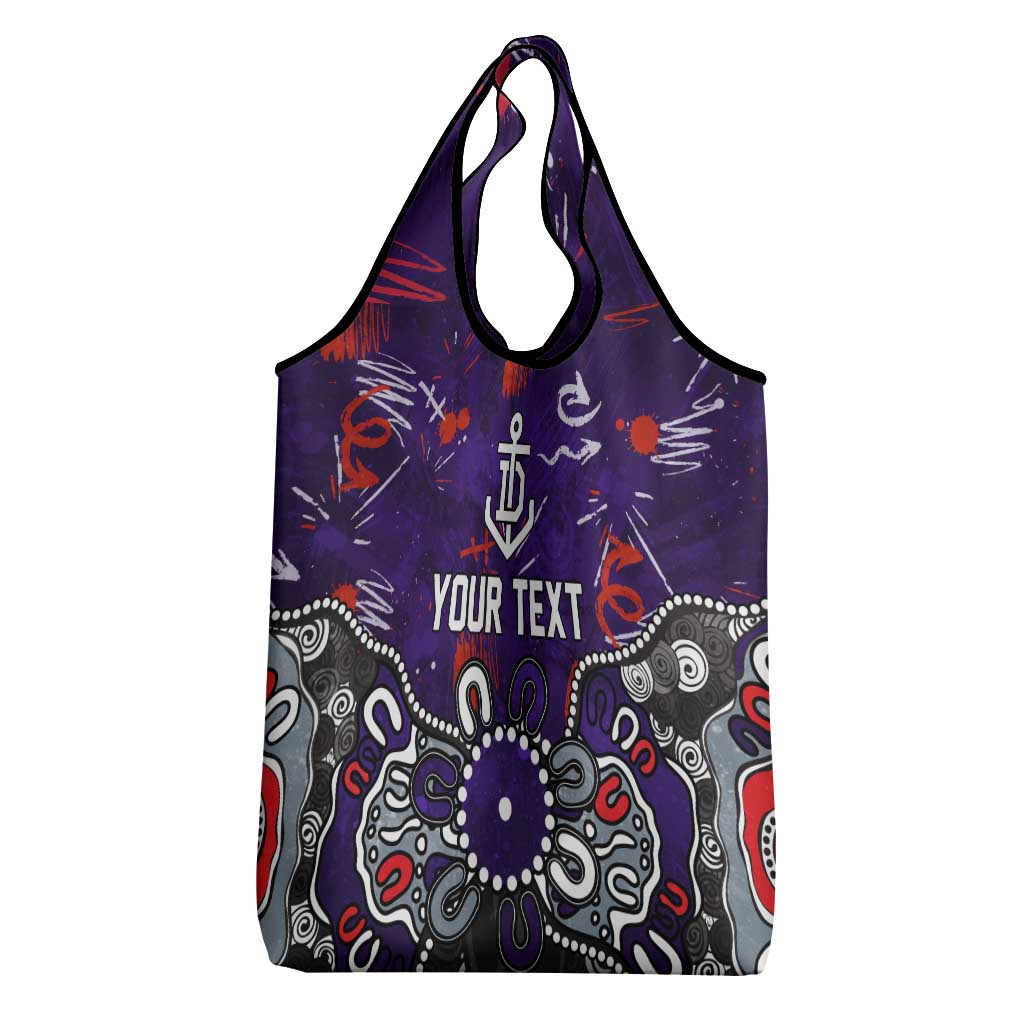 Personalized Fremantle Dockers Grocery Bag Aboriginal Dot Painting Graffiti Style