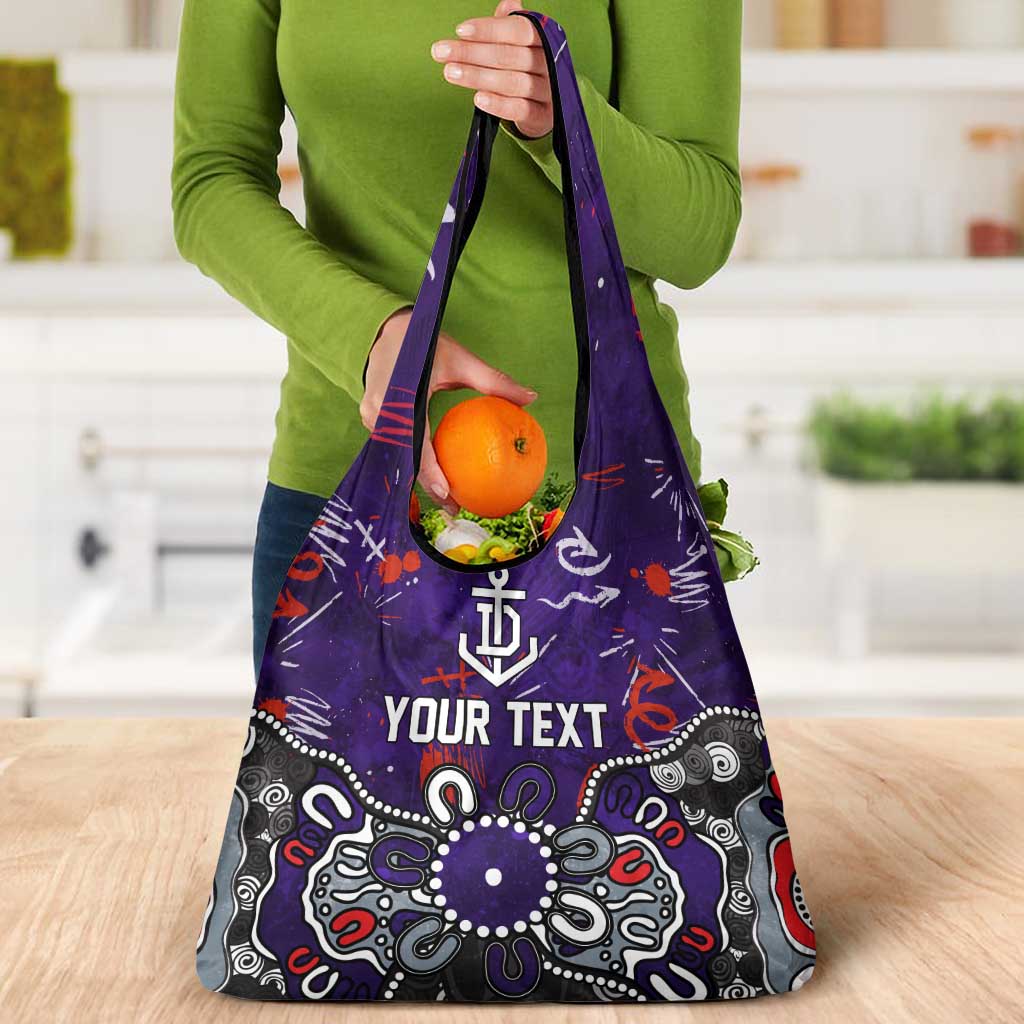 Personalized Fremantle Dockers Grocery Bag Aboriginal Dot Painting Graffiti Style