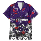 Personalized Fremantle Dockers Hawaiian Shirt Aboriginal Dot Painting Graffiti Style