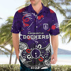 Personalized Fremantle Dockers Hawaiian Shirt Aboriginal Dot Painting Graffiti Style