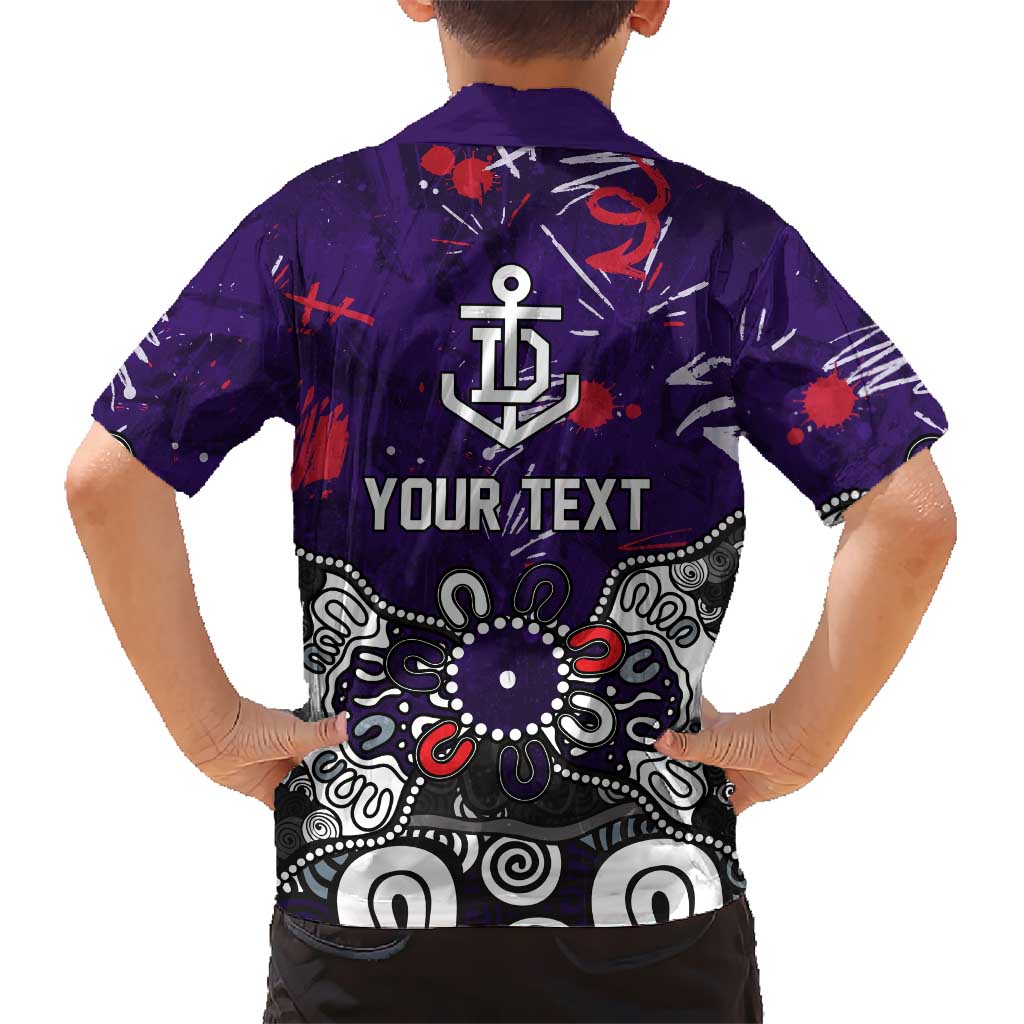Personalized Fremantle Dockers Hawaiian Shirt Aboriginal Dot Painting Graffiti Style