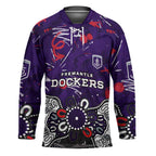 Personalized Fremantle Dockers Hockey Jersey Aboriginal Dot Painting Graffiti Style