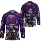 Personalized Fremantle Dockers Hockey Jersey Aboriginal Dot Painting Graffiti Style