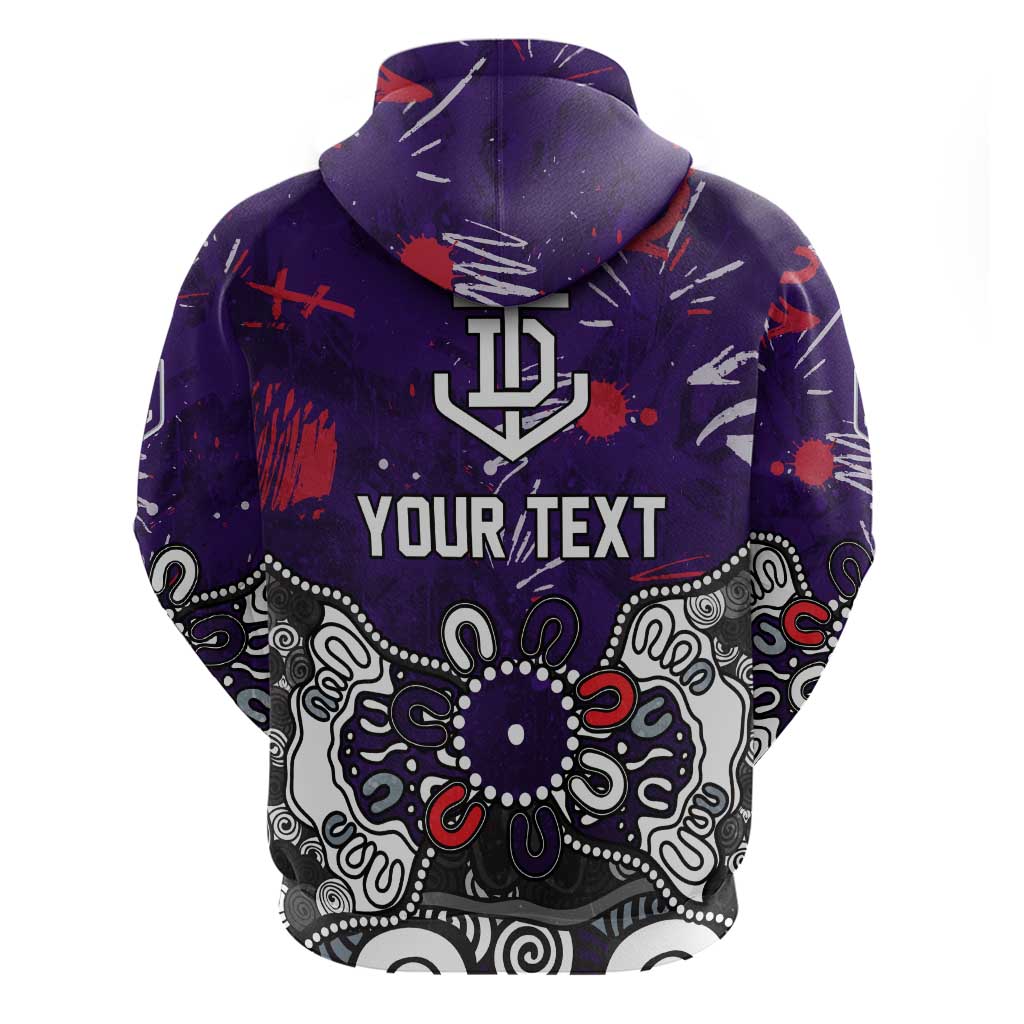 Personalized Fremantle Dockers Hoodie Aboriginal Dot Painting Graffiti Style
