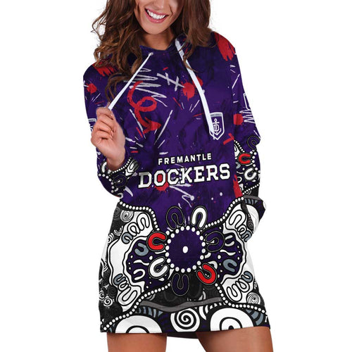 Personalized Fremantle Dockers Hoodie Dress Aboriginal Dot Painting Graffiti Style