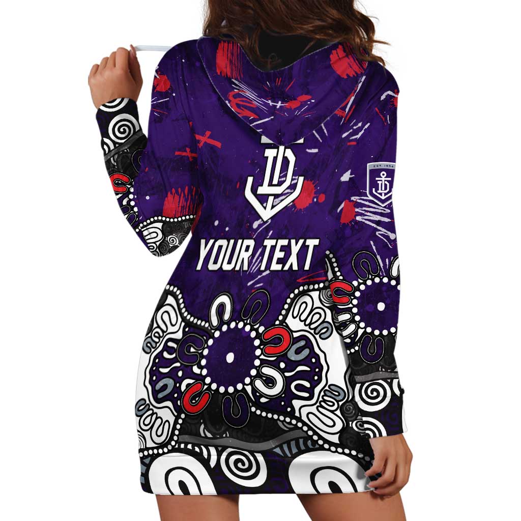 Personalized Fremantle Dockers Hoodie Dress Aboriginal Dot Painting Graffiti Style