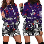 Personalized Fremantle Dockers Hoodie Dress Aboriginal Dot Painting Graffiti Style