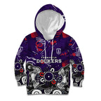 Personalized Fremantle Dockers Kid Hoodie Aboriginal Dot Painting Graffiti Style