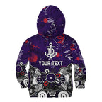 Personalized Fremantle Dockers Kid Hoodie Aboriginal Dot Painting Graffiti Style