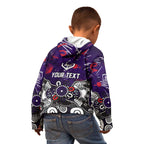 Personalized Fremantle Dockers Kid Hoodie Aboriginal Dot Painting Graffiti Style