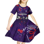 Personalized Fremantle Dockers Kid Short Sleeve Dress Aboriginal Dot Painting Graffiti Style