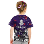 Personalized Fremantle Dockers Kid T Shirt Aboriginal Dot Painting Graffiti Style
