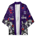 Personalized Fremantle Dockers Kimono Aboriginal Dot Painting Graffiti Style