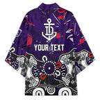 Personalized Fremantle Dockers Kimono Aboriginal Dot Painting Graffiti Style