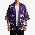 Personalized Fremantle Dockers Kimono Aboriginal Dot Painting Graffiti Style