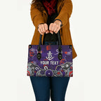 Personalized Fremantle Dockers Leather Bag Aboriginal Dot Painting Graffiti Style