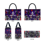 Personalized Fremantle Dockers Leather Bag Aboriginal Dot Painting Graffiti Style