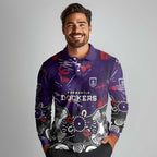 Personalized Fremantle Dockers Long Sleeve Polo Shirt Aboriginal Dot Painting Graffiti Style