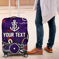 Personalized Fremantle Dockers Luggage Cover Aboriginal Dot Painting Graffiti Style